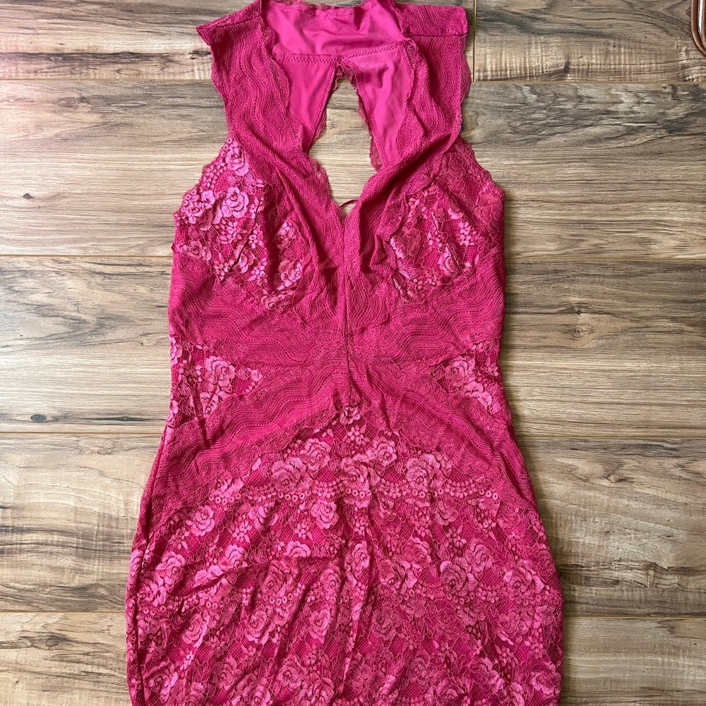 Fuschia racerback mini